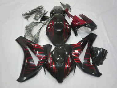 2008-2011 Red Flame Honda CBR1000RR Motorcycle Fairing UK