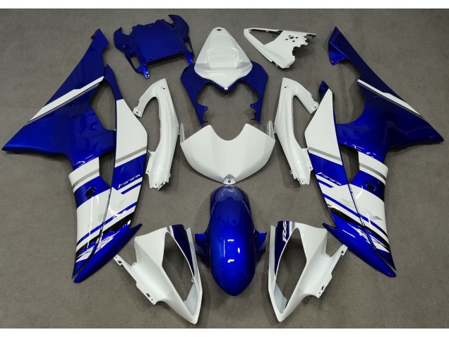 2008-2016 Blue and White Custom OEM Style Yamaha R6 Motorcycle Fairing UK