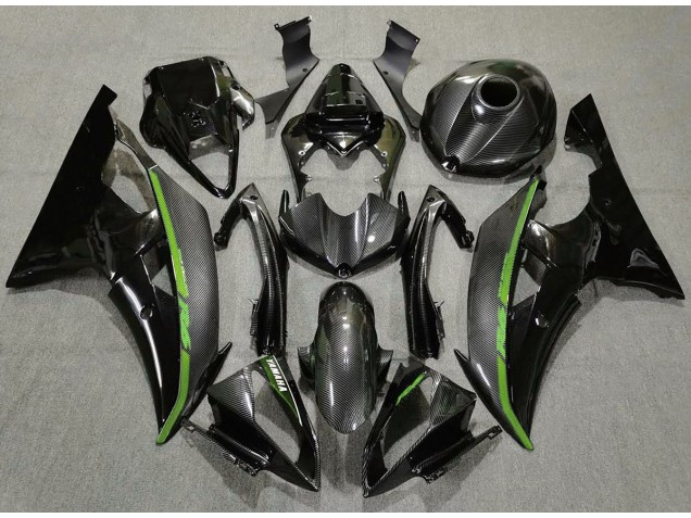 2008-2016 Carbon Fiber & Green Yamaha R6 Motorcycle Fairing UK 2008-2016 Carbon Fiber & Green Yamaha R6 Motorcycle Fairing UK