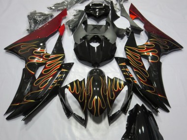2008-2016 Custom Flame Yamaha R6 Motorcycle Fairing UK