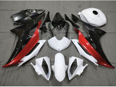 2008-2016 Custom Red Black and White Yamaha R6 Motorcycle Fairing UK