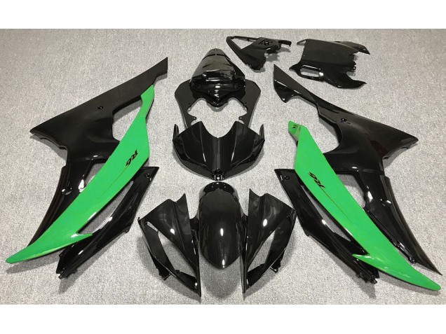 2008-2016 Gloss Black & Green Yamaha R6 Motorcycle Fairing UK 2008-2016 Gloss Black & Green Yamaha R6 Motorcycle Fairing UK