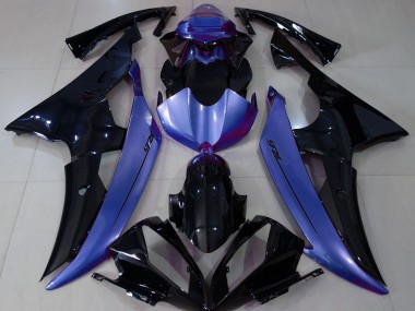 2008-2016 Gloss Black & Light Blue Yamaha R6 Motorcycle Fairing UK