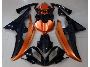 2008-2016 Gloss Black & Light Orange Yamaha R6 Motorcycle Fairing UK