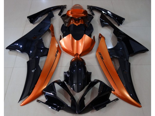 2008-2016 Gloss Black & Light Orange Yamaha R6 Motorcycle Fairing UK 2008-2016 Gloss Black & Light Orange Yamaha R6 Motorcycle Fairing UK