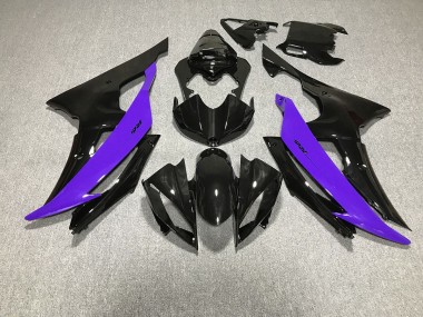 2008-2016 Gloss Black & Purple Yamaha R6 Motorcycle Fairing UK