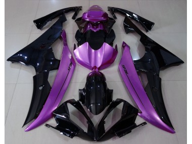 2008-2016 Gloss Black & Rose Purple Yamaha R6 Motorcycle Fairing UK