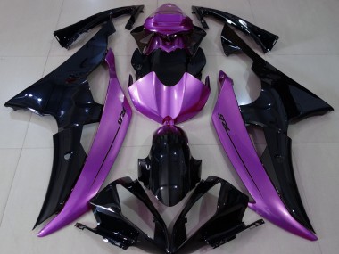2008-2016 Gloss Black & Rose Purple Yamaha R6 Motorcycle Fairing UK