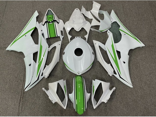 2008-2016 Gloss White and Green Yamaha R6 Motorcycle Fairing UK 2008-2016 Gloss White and Green Yamaha R6 Motorcycle Fairing UK