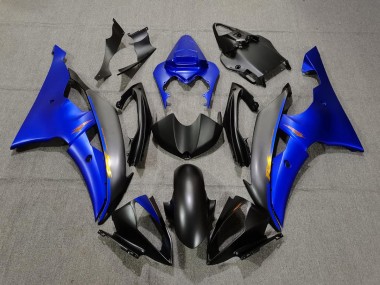 2008-2016 Matte Black and Blue Yamaha R6 Motorcycle Fairing UK