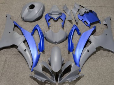 2008-2016 Matte Grey & Blue Yamaha R6 Motorcycle Fairing UK