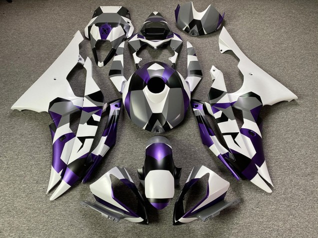 2008-2016 Mystic Purple Snow Camo Yamaha R6 Motorcycle Fairing UK 2008-2016 Mystic Purple Snow Camo Yamaha R6 Motorcycle Fairing UK