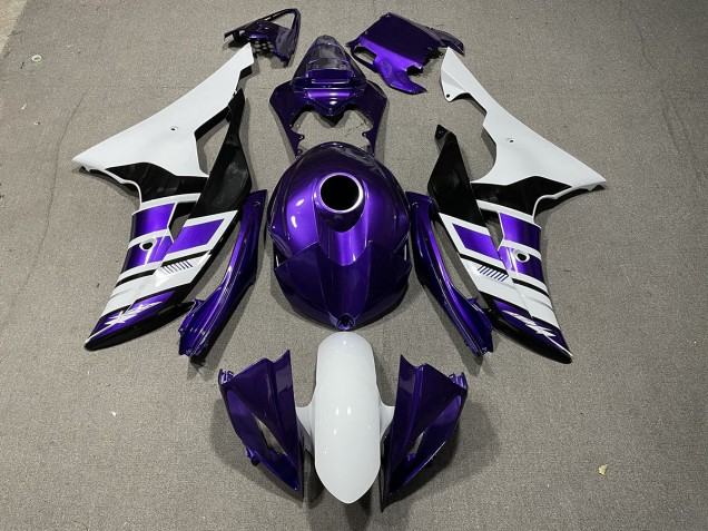 2008-2016 Purple Black and White OEM Style Yamaha R6 Motorcycle Fairing UK