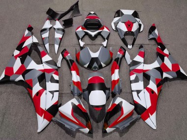 2008-2016 Red Camo Plain Yamaha R6 Motorcycle Fairing UK