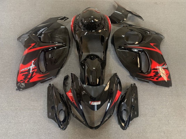 2008-2019 Gloss Black with Red Suzuki GSXR 1300 Motorcycle Fairing UK 2008-2019 Gloss Black with Red Suzuki GSXR 1300 Motorcycle Fairing UK