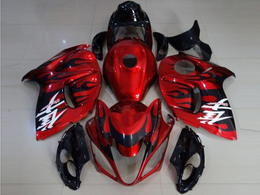 2008-2019 Vibrant Red & Flame Suzuki GSXR 1300 Motorcycle Fairing UK
