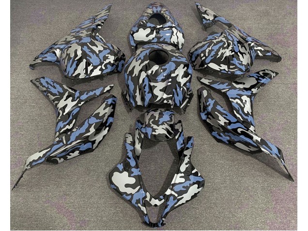 2009-2012 Blue and Silver Camo Honda CBR600RR Motorcycle Fairing UK 2009-2012 Blue and Silver Camo Honda CBR600RR Motorcycle Fairing UK