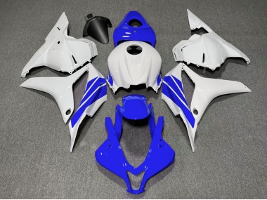 2009-2012 Dark Blue and White Side Stripe Honda CBR600RR Motorcycle Fairing UK