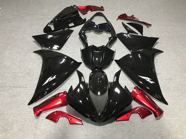 2009-2012 Gloss Black & Red Yamaha R1 Motorcycle Fairing UK 2009-2012 Gloss Black & Red Yamaha R1 Motorcycle Fairing UK