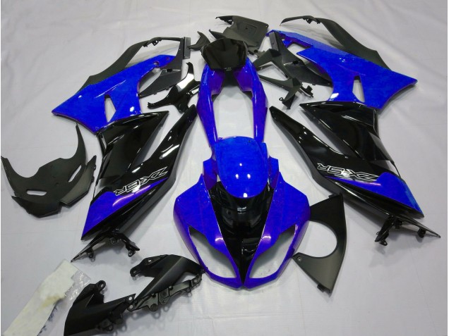 2009-2012 Gloss Blue and Black Kawasaki ZX6R Motorcycle Fairing UK 2009-2012 Gloss Blue and Black Kawasaki ZX6R Motorcycle Fairing UK