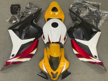 2009-2012 Gloss Red White and Yellow Honda CBR600RR Motorcycle Fairing UK