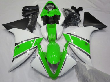 2009-2012 Gloss White and Green Yamaha R1 Motorcycle Fairing UK