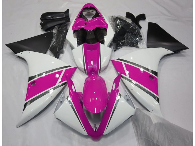 2009-2012 Gloss White and Pink Yamaha R1 Motorcycle Fairing UK 2009-2012 Gloss White and Pink Yamaha R1 Motorcycle Fairing UK