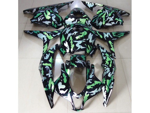 2009-2012 Green Snow Camo Honda CBR600RR Motorcycle Fairing UK