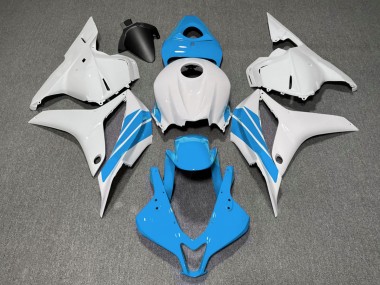 2009-2012 Light Blue and White Side Stripe Honda CBR600RR Motorcycle Fairing UK