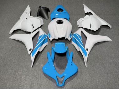 2009-2012 Light Blue and White Side Stripe Honda CBR600RR Motorcycle Fairing UK