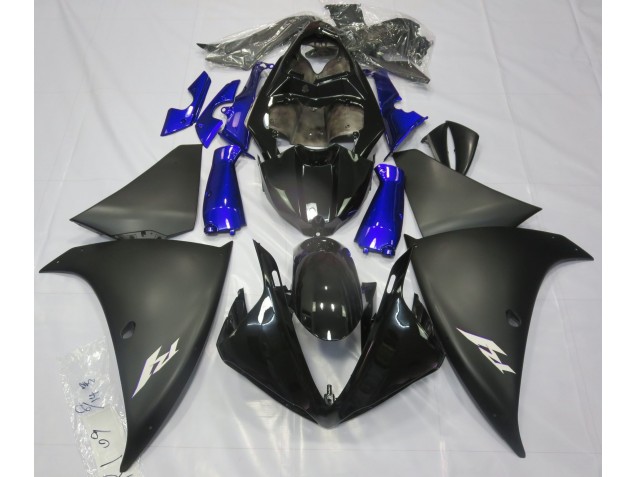 2009-2012 Matte Black & Blue Yamaha R1 Motorcycle Fairing UK 2009-2012 Matte Black & Blue Yamaha R1 Motorcycle Fairing UK