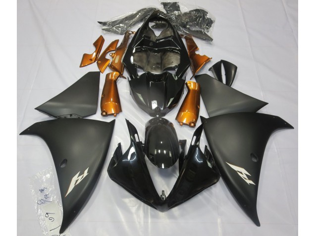 2009-2012 Matte Black & Orange Yamaha R1 Motorcycle Fairing UK 2009-2012 Matte Black & Orange Yamaha R1 Motorcycle Fairing UK