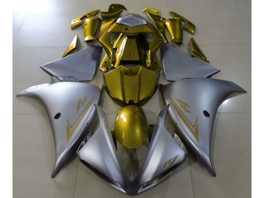 2009-2012 Matte Silver & Gold Yamaha R1 Motorcycle Fairing UK