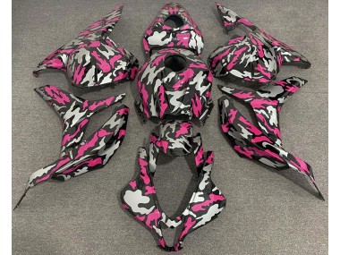 2009-2012 Pink and Silver Camo Honda CBR600RR Motorcycle Fairing UK
