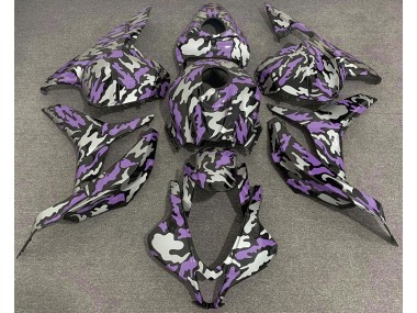 2009-2012 Purple and Silver Camo Honda CBR600RR Motorcycle Fairing UK