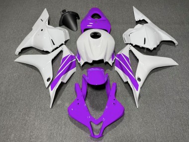 2009-2012 Purple and White Side Stripe Honda CBR600RR Motorcycle Fairing UK