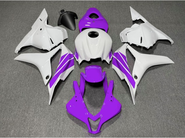 2009-2012 Purple and White Side Stripe Honda CBR600RR Motorcycle Fairing UK 2009-2012 Purple and White Side Stripe Honda CBR600RR Motorcycle Fairing UK