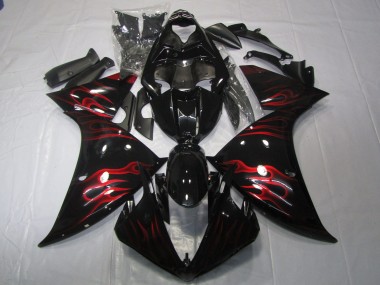 2009-2012 Red Flame Yamaha R1 Motorcycle Fairing UK