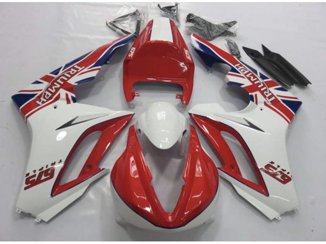 2009-2012 Red and White Triumph Daytona 675 Motorcycle Fairing UK 2009-2012 Red and White Triumph Daytona 675 Motorcycle Fairing UK