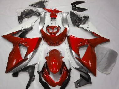 2009-2016 Gloss Red & White Suzuki GSXR 1000 Motorcycle Fairing UK