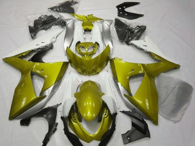 2009-2016 Gloss Yellow & White Suzuki GSXR 1000 Motorcycle Fairing UK