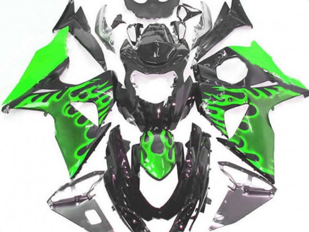 2009-2016 Green Flame Suzuki GSXR 1000 Motorcycle Fairing UK 2009-2016 Green Flame Suzuki GSXR 1000 Motorcycle Fairing UK