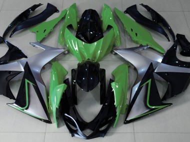 2009-2016 Green Silver and Black Suzuki GSXR 1000 Motorcycle Fairing UK