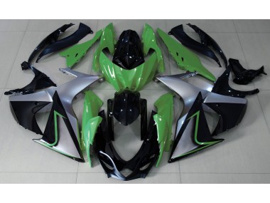 2009-2016 Green Silver and Black Suzuki GSXR 1000 Motorcycle Fairing UK