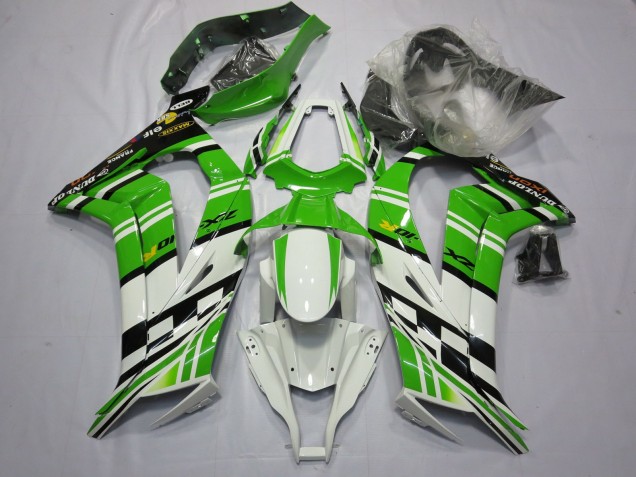 2011-2015 Green White Black Kawasaki ZX10R Motorcycle Fairing UK