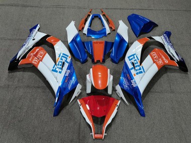 2011-2015 White Blue and Orange Kawasaki ZX10R Motorcycle Fairing UK