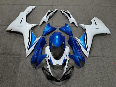 2011-2020 Blue and White Suzuki GSXR 600-750 Motorcycle Fairing UK