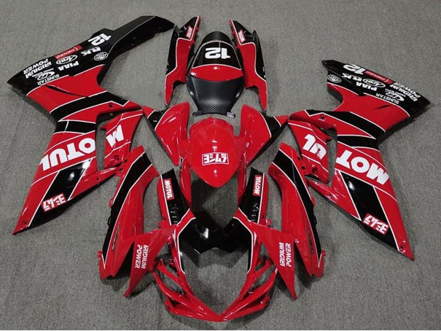 2011-2020 Gloss Red and Black Motul Suzuki GSXR 600-750 Motorcycle Fairing UK 2011-2020 Gloss Red and Black Motul Suzuki GSXR 600-750 Motorcycle Fairing UK