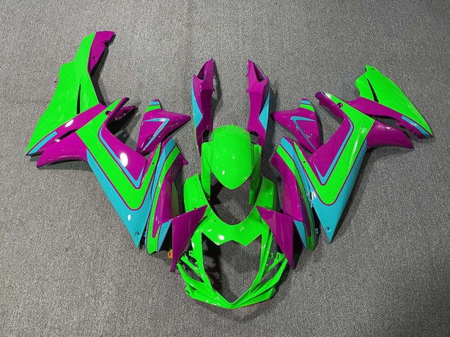 2011-2020 Green Light Blue and Magenta Suzuki GSXR 600-750 Motorcycle Fairing UK 2011-2020 Green Light Blue and Magenta Suzuki GSXR 600-750 Motorcycle Fairing UK