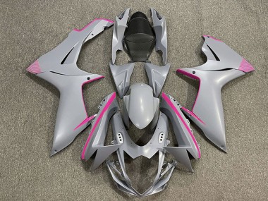 2011-2020 Matte Nardo Gray & Pink Accents Suzuki GSXR 600-750 Motorcycle Fairing UK